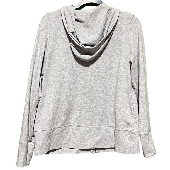 Danskin Now Women's Full-Zip Hooded‎ Jacket Light Gray Size XL - Picture 2 of 4
